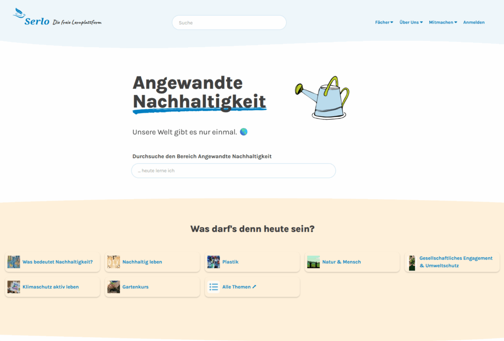 BNE-Seite - Materialseiten für BNE